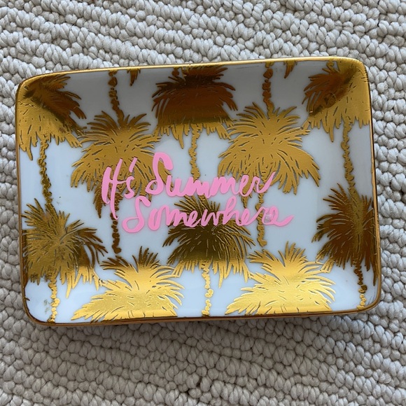 Lilly Pulitzer Trinket Tray Set - Metallic Palms - Picture 3 of 6